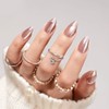 CloudTrip 30 Uñas Postizas Almendradas a Presión - Uñas de