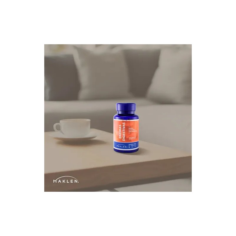 Enzimas Digestivas + Prebióticos | 90 Tabletas 1.2g | Maklen