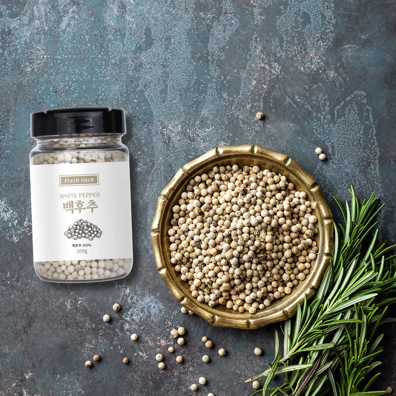 Fresh Herbs, Vietnamese Whole White Pepper, 100g White Pepper Spice,