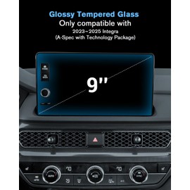 WEIPIN For 2023~2025 Integra (A-Spec with Technology Package) Screen Protector 9 Inch Glossy Tempered Glass Touchscreen *1 Accessories 9H Hardness Glass - No More Scratch&Fingerprint