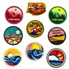 VILLFUL 9 Pcs Round Embroidered Badge Patches for DIY Clothing
