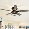 Breezary 52 Inch Flush Mount Farmhouse Ceiling Fan with Light