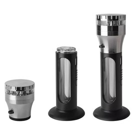 3-in-1 Spice Grinder Hand Crank Loader Roller Crusher Filler Flower Buds Milling Grinding Storage with Magnetic Lid