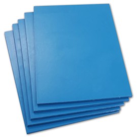 Essential Arts Extra Soft 100 x 150mm Double Sided Blue Polymer Blocks Pack of 5 – 3mm Super Soft Relief Printing Sheets for Easy Lino Carving Art and Craft