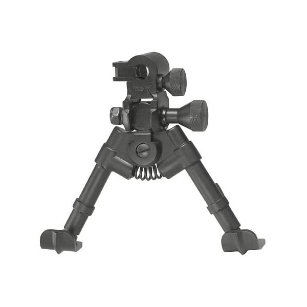 Versa Pod 150-049 Sniper Pod Extra-Short Bipod 50 Series Tactical with Pan Tilt & Lock Controls 5 to 7 - Ski Feet