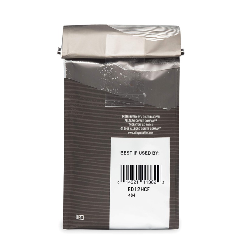 Allegro Coffee Half Caff, French Roast Ground Coffee, 12 oz
