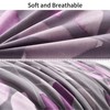 DJY Purple Comforter Set King, Botanical Leaves Comforter for King