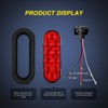 Nilight 6 Inch Oval Red LED Trailer Tail Lights 4PCS