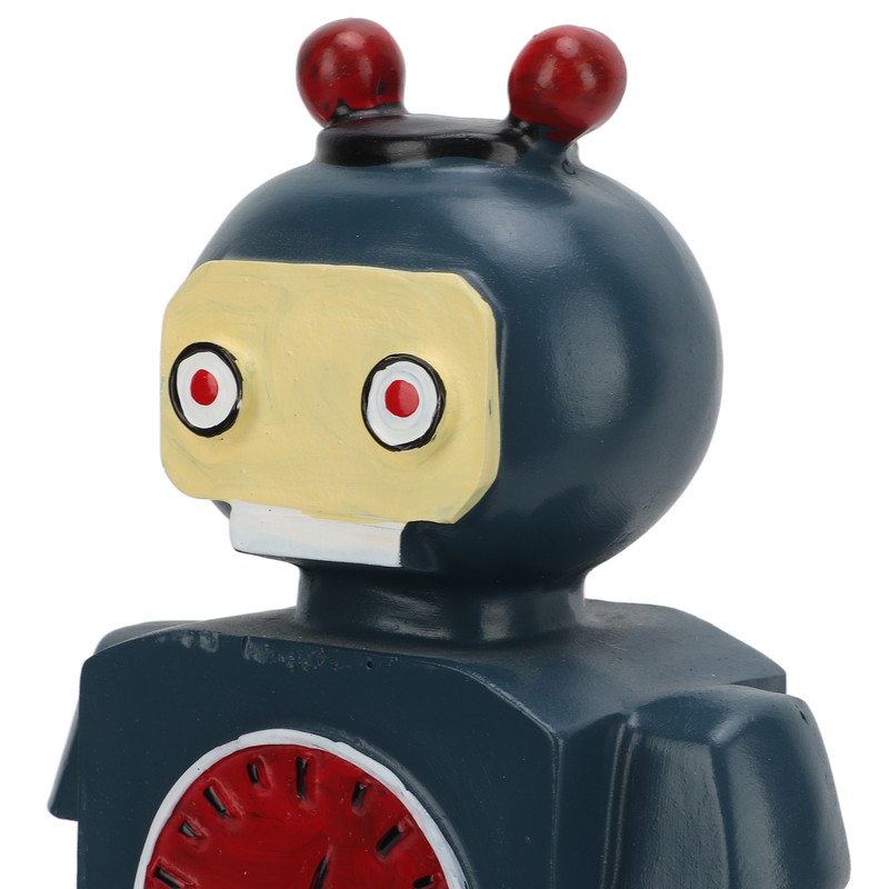 Blue Retro Robot Classic Anti Aging Robot Figurine Elaborately Crafted