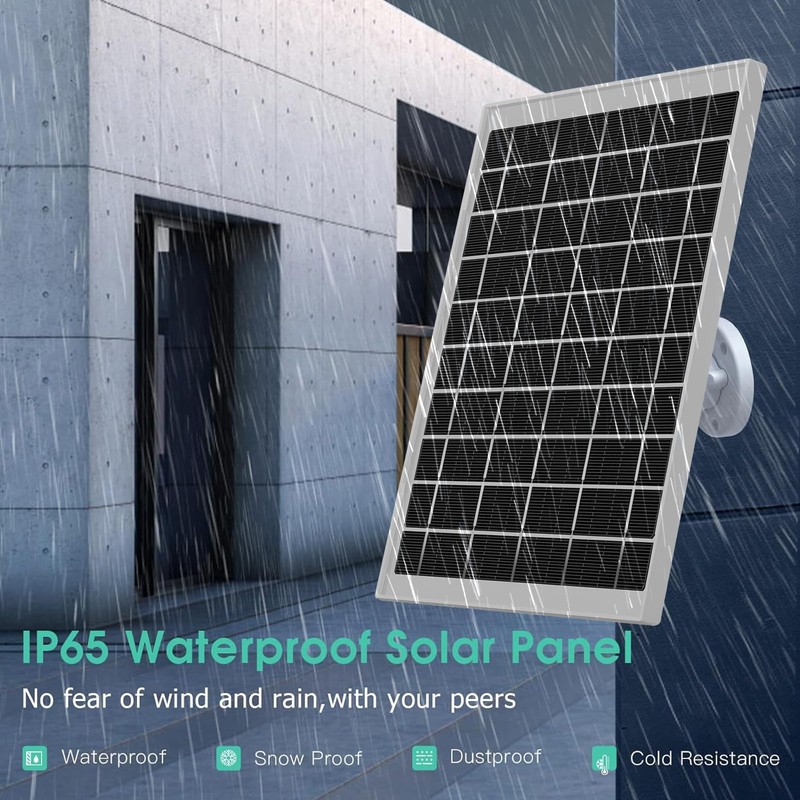 4 Pack 7W Solar Panel Charger Compatible with Ring Outdoor