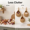 Wall Hanging Fruit and Vegetable Baskets for Kitchen - 3-Piece
