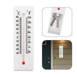 Outdoor Key Hideout, Decorative Thermometer, Key Box Holder for Replacement Key, Diversion Compartment, Secret Hideout Container, Concealer for Coins, Money