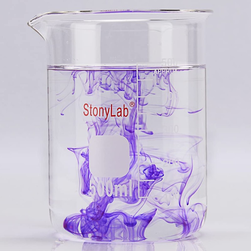 stonylab Glass Beaker, 1 Pack Borosilicate Glass Graduated Low Form