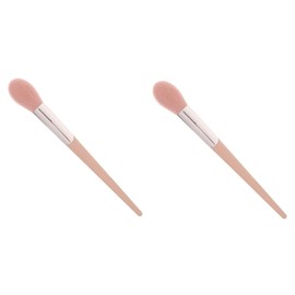 Baluue 2pcs Makeup Brush Set Blush Brush and Powder Brush Handle Skin-friendly Makeup Brushes for Women Easy to Use and Carry