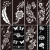 8 Sheets Tattoo Stencil Hollow Drawing Black Mehndi Body Art