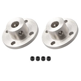 DMiotech 2 Pack 7 mm Inner Diameter H13 x D16 Flange Coupling Connection Rigid Guide Shaft Support Coupler Shaft Coupling with Screws for DIY RC Model Engines Silver