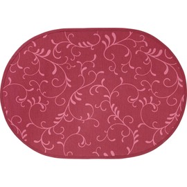 Erwin Müller Placemats Set of 2 Washable Burgundy Oval Size: 35 x 50 cm