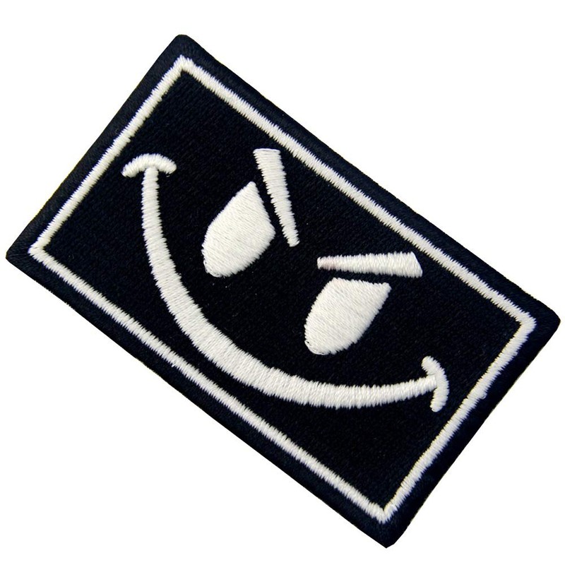 Bad Smile Smiling Face Tactical Morale Patch Embroidered Glow In