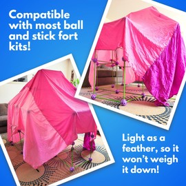 ez clipz- Fort Building Kit- Large Lightweight Blanket and Clips to Attach to Furniture-Best Gift for Kids/Children- by Pickle & Olive