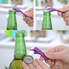 Lamkrtlp 5PCS Colorful Beer Bottle Openers, Premium Metal Keychain Bottle Opener, bottle Opener Keychain for Men, Women, Small and Practical, Easy to Carry, Open the Lids of Beer Bottle Easily