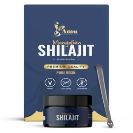 AMU NUTRITION Pure Mongolian Shilajit for Men and Women - Harvested from Mongolia - Natural Source of Fulvic Acid Trace Minerals (20 GRAM)
