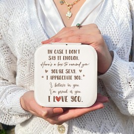 Kasuwow Birthday Gifts for Wife, Romantic Gifts for Her, Girlfriend Valentine's Day Gift Ideas, I Love You Gifts Jewelry Box for Her, Anniversary, Couples Gifts for Her Organizer Storage Case