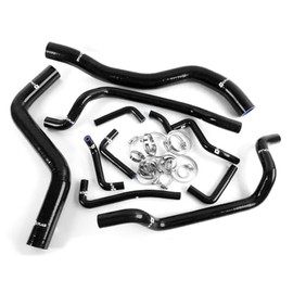 G-PLUS Silicone Radiator Hose Pipe Kit Clamps Compatible with Mitsubishi Eclipse Turbo Coolant 1995-1999,Black