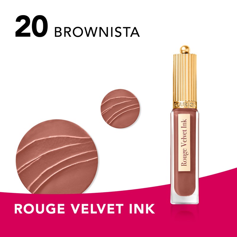 BOURJOIS - Velvet Ink 20 Brownista Lipstick - Ultra Pigmented