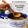 Wooden Ladle Spoon Set, 3 Size Teak Wood Kitchen Serving