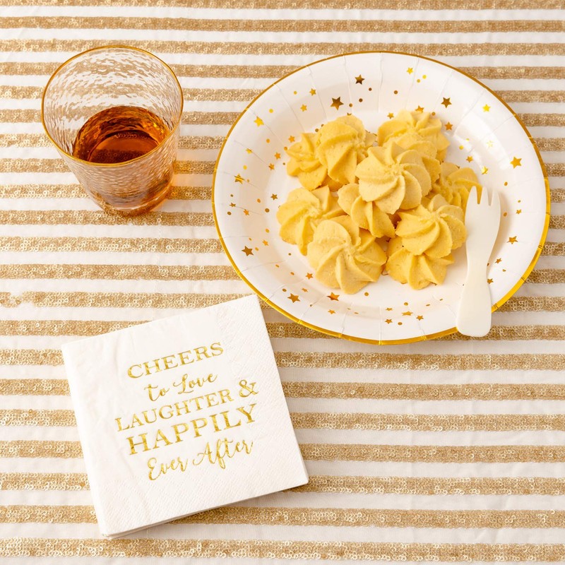 Crisky Bridal - Servilletas de ducha, Plate-Gold, 50