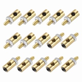 sourcing map Linkage Stoppers Connecting Servo Arm, Push Rod with Nut and Screw for RC Airplane, D4x2.1mm 15 Pcs