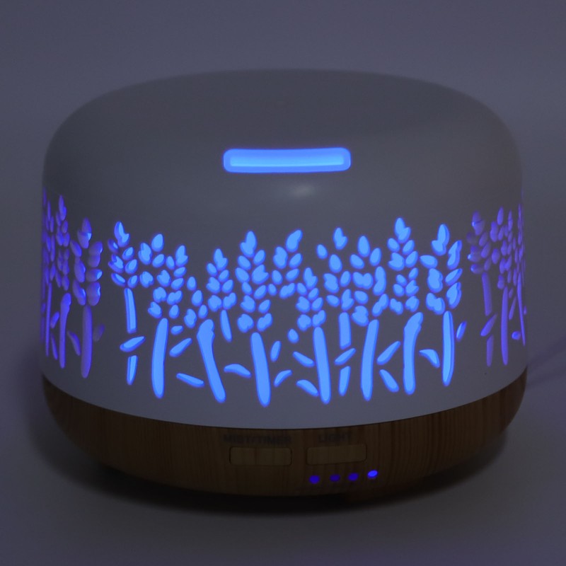 Desktop Humidifier 300ml Wood Grain Design Low Noise Aromatherapy Humidifier