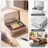Gueevin 6 Pcs Metal Crayon Box Large Pencil Case Bulk