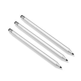 Tek Styz Pro Stylus Capacitive Pen Upgraded Works for Acer Iconia Tab 7 A1-713HD with Custom High Precision Touch Full Size 3 Pack! (Silver)
