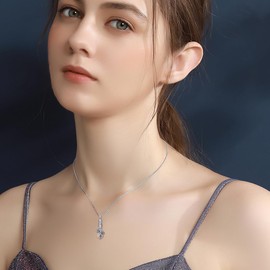 MONGAS Cherry Blossom Urn Necklace Sterling Silver Cherry Blossom Urn Cremation Necklace Cherry Blossom Jewelry for Women