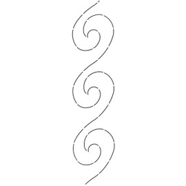 Quilting Creations Wave Border Quilt Stencil, 2"