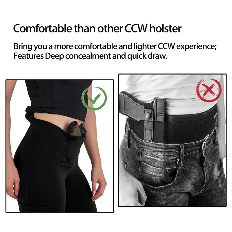 Lilcreek Women’s Cotton Conceal Carry Leggings, High-Waist Concealed Carry Tummy