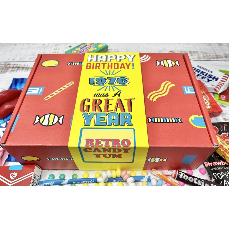 RETRO CANDY YUM ~ 1976 49th Birthday Gift Box Nostalgic