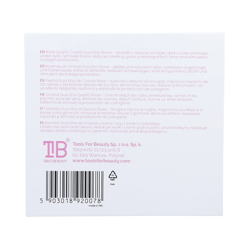 T4B ilu Gua Sha Stone with Rose Quartz for Face