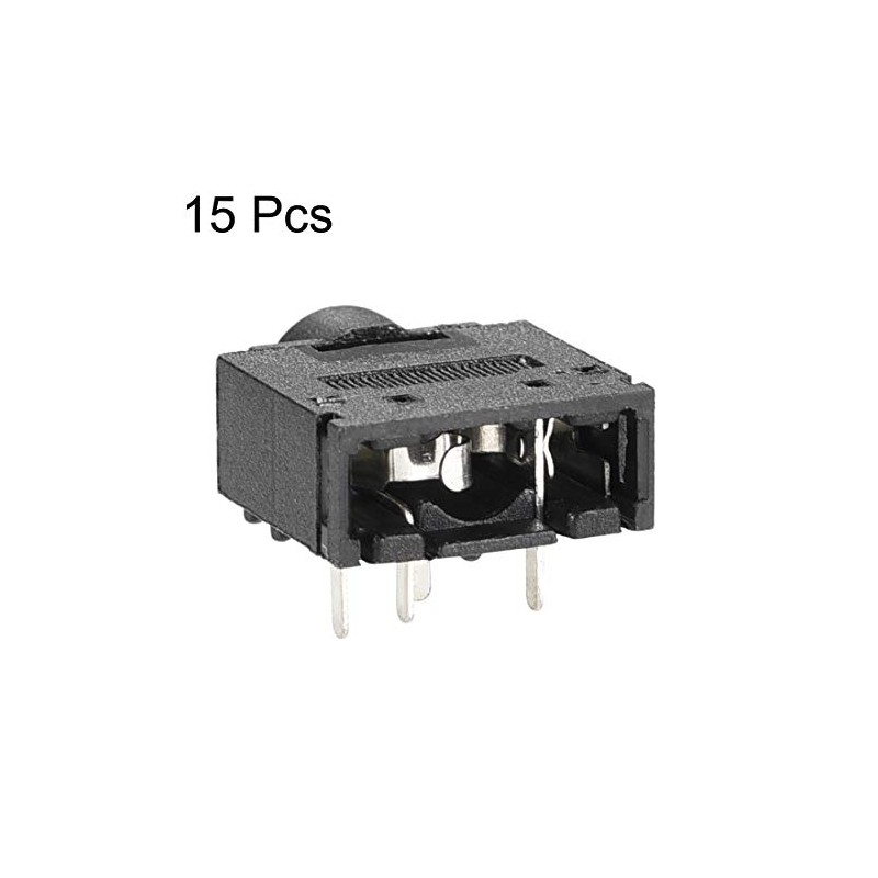 sourcing map 3.5mm Headphone Jack Female Audio Socket Connector Stereo