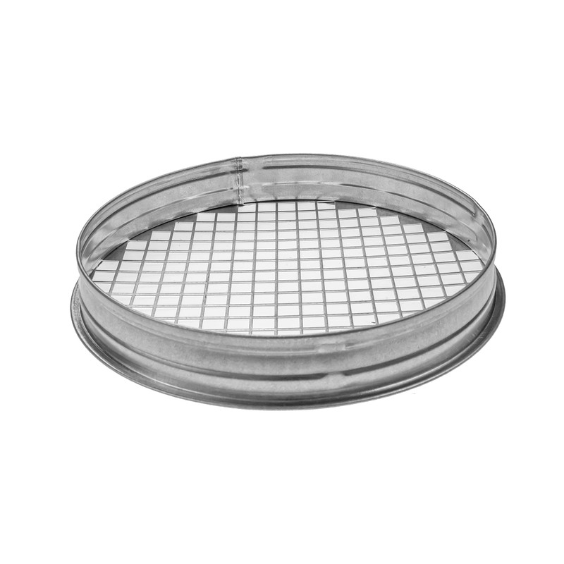 200mm Duct End Cap with Aluminium Mesh - Round Stainless