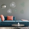 5PCS Metal Flower Wall Decor Iron Wall Art White Green