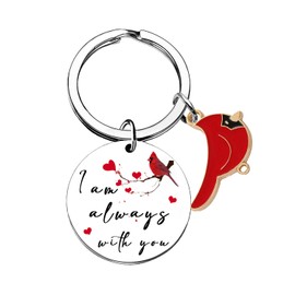 SSWPQOS Cardinal Keychain Sympathy Gifts for Loss of Loved One Bereavement Gift Red Cardinal Gifts for Loss of Mother Father Friends Daughter Son Memorial Keychain Grief Condolences Gift
