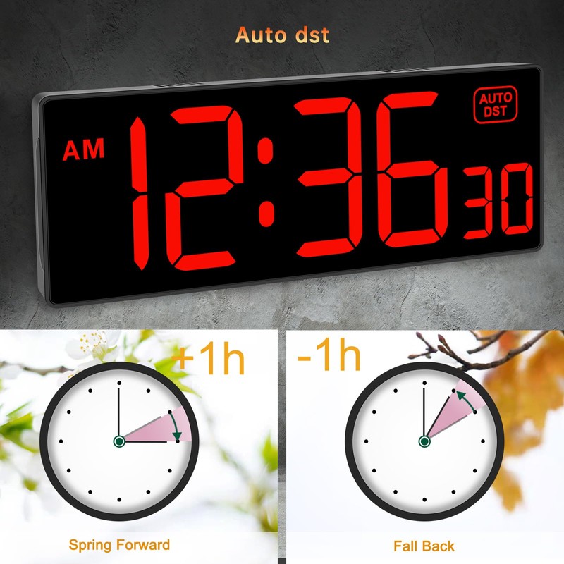 Soobest Digital Wall Clock with Seconds for Gym, Remote Countdown