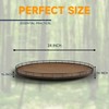 Farmhouse Oak 24" Lazy Susan Turntable Organizer for Cabinet, Round