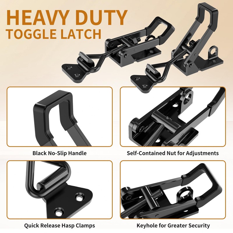 4Pack Heavy Duty Toggle Clamp Latch,4003 Style 1320lbs Capacity Pull
