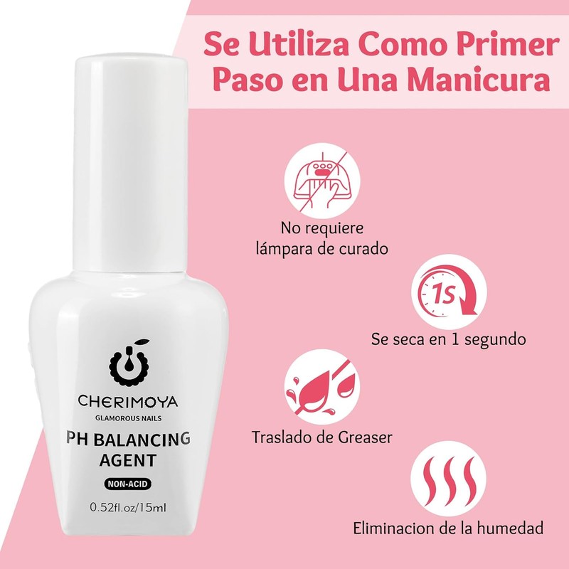 CHERIMOYA Deshidratador de Uñas sin Ácidos 15ml,PH Balancing Agent