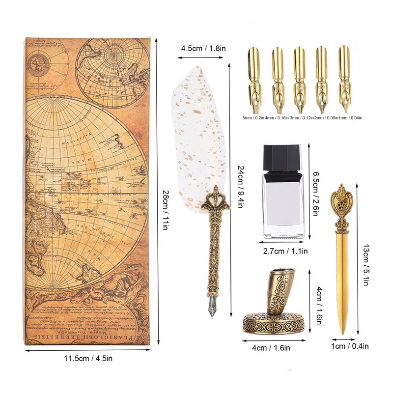 Quill Pen Set Retro Elegant Exquisite Smoothing Writing Multiple Replacement
