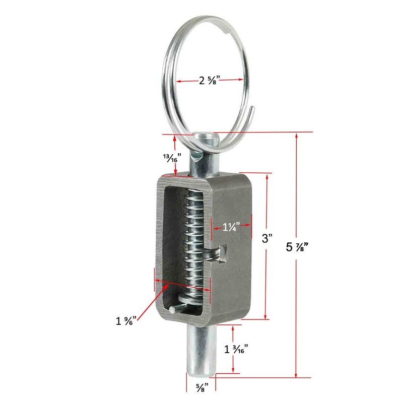 Mytee Products (2 Pack) Universal Long Spring Lock Steel Latch
