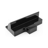Set of 2 black plastic side mounting brackets for fitting
